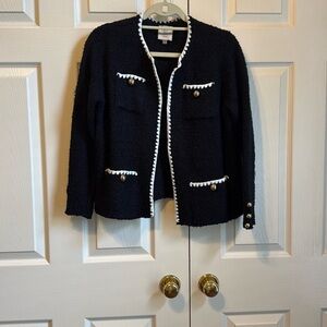 Sioni Black and White Tailored Blazer